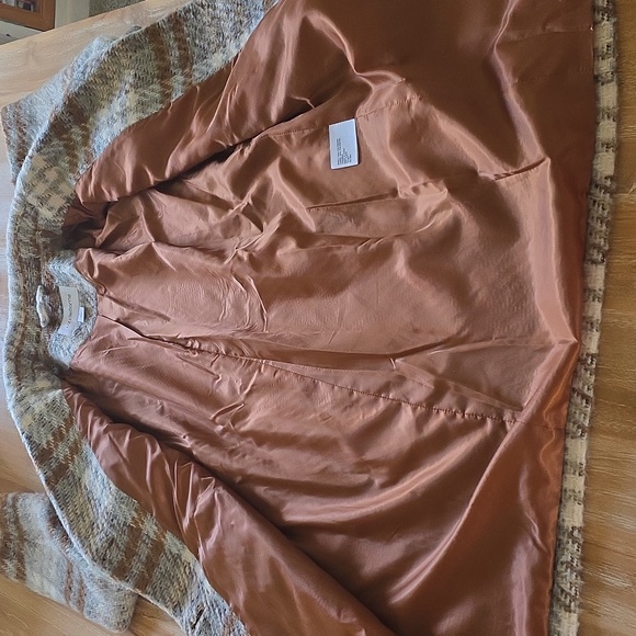 Plaid Wool-Blend Coat Liz Claiborne Size Small - Picture 7 of 7